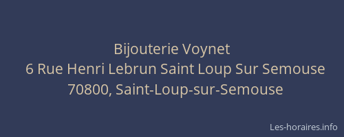 Bijouterie Voynet