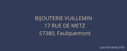 BIJOUTERIE VUILLEMIN