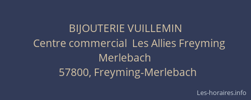 BIJOUTERIE VUILLEMIN