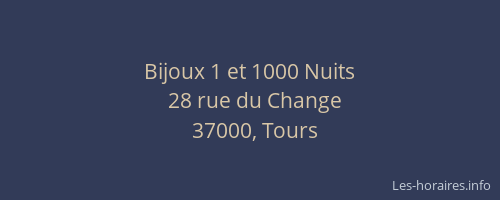 Bijoux 1 et 1000 Nuits