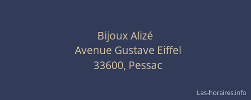 Bijoux Aliz&eacute;