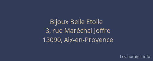 Bijoux Belle Etoile