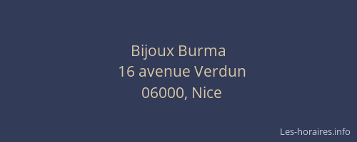 Bijoux Burma