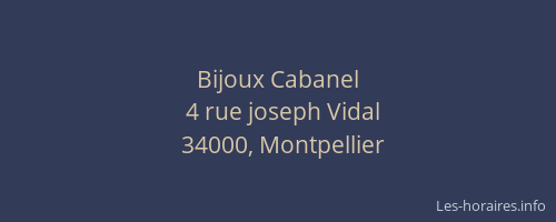 Bijoux Cabanel