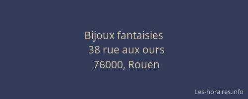 Bijoux fantaisies