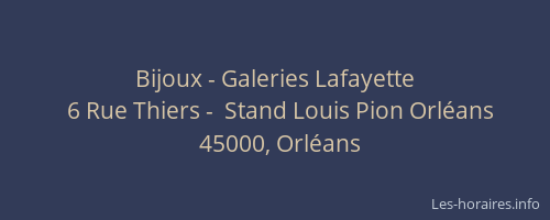 Bijoux - Galeries Lafayette