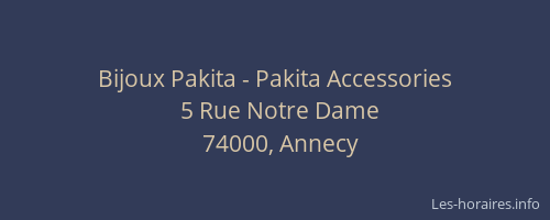 Bijoux Pakita - Pakita Accessories