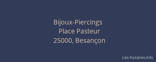 Bijoux-Piercings
