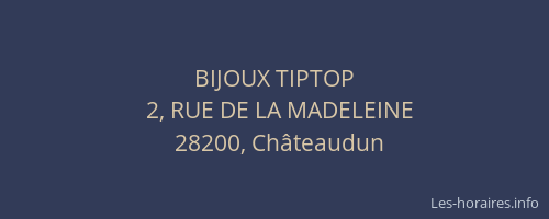 BIJOUX TIPTOP