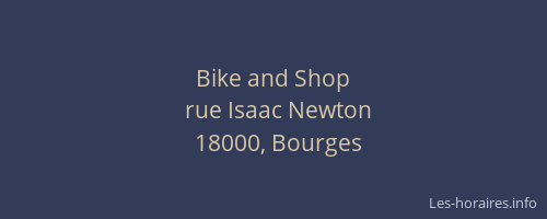 Bike and Shop