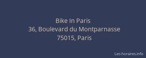 Bike In Paris