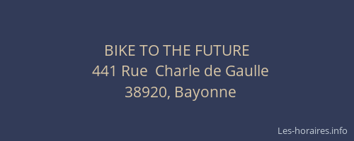 BIKE TO THE FUTURE