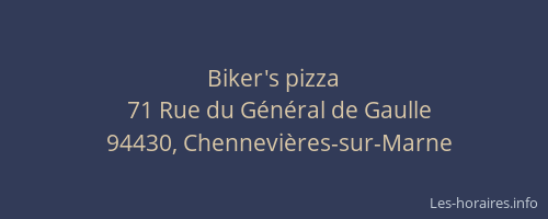 Biker's pizza