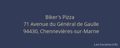 Biker's Pizza