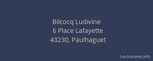 Bilcocq Ludivine