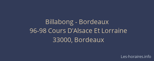 Billabong - Bordeaux
