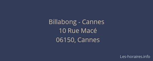 Billabong - Cannes