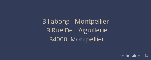 Billabong - Montpellier