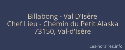 Billabong - Val D'Isère