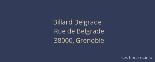 Billard Belgrade