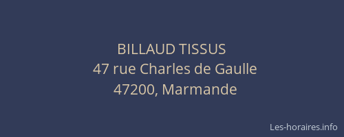 BILLAUD TISSUS