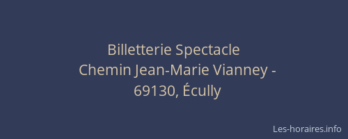 Billetterie Spectacle