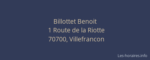Billottet Benoit