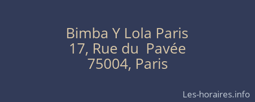 Bimba Y Lola Paris