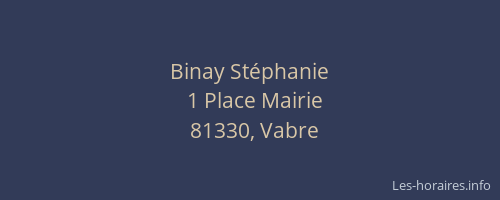 Binay Stéphanie