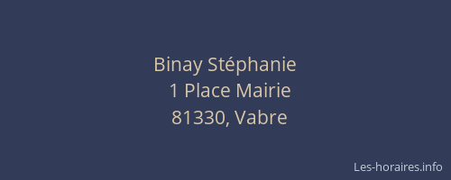 Binay St&eacute;phanie