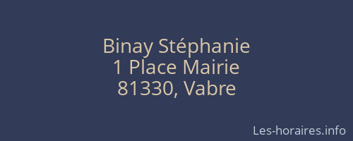 Binay Stéphanie