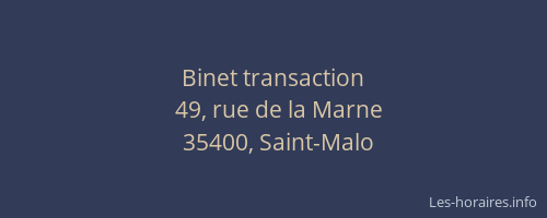 Binet transaction