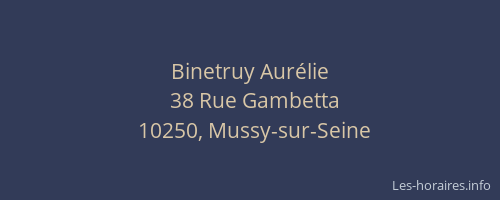 Binetruy Aurélie