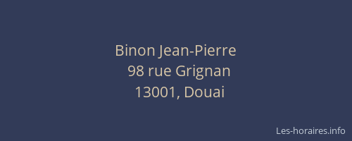 Binon Jean-Pierre