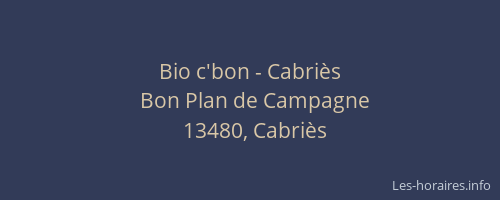 Bio c'bon - Cabriès