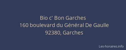 Bio c' Bon Garches