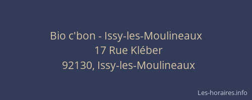 Bio c'bon - Issy-les-Moulineaux