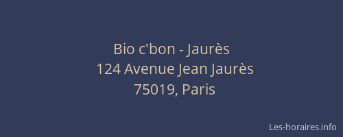Bio c'bon - Jaurès