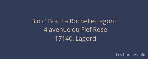 Bio c' Bon La Rochelle-Lagord