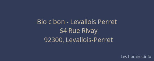 Bio c'bon - Levallois Perret