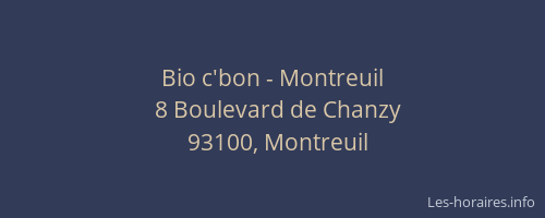 Bio c'bon - Montreuil