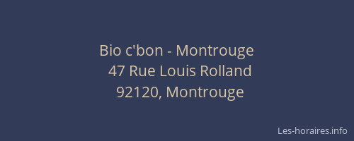 Bio c'bon - Montrouge