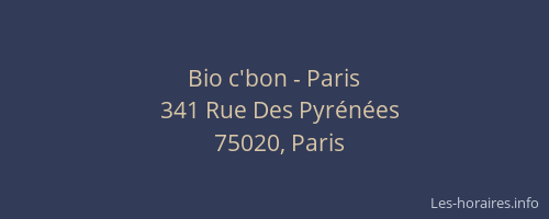 Bio c'bon - Paris