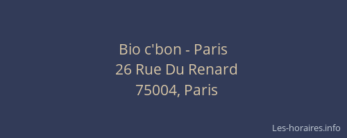 Bio c'bon - Paris