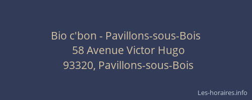 Bio c'bon - Pavillons-sous-Bois