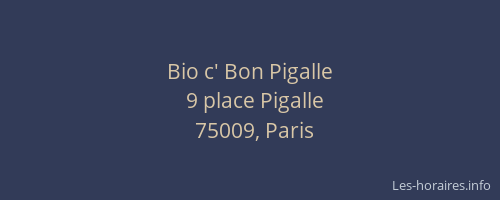 Bio c' Bon Pigalle