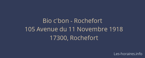 Bio c'bon - Rochefort
