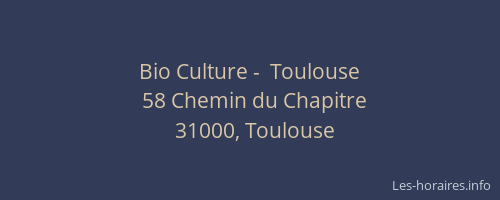 Bio Culture -  Toulouse