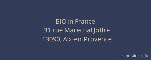 BIO in France