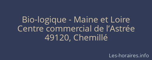 Bio-logique - Maine et Loire